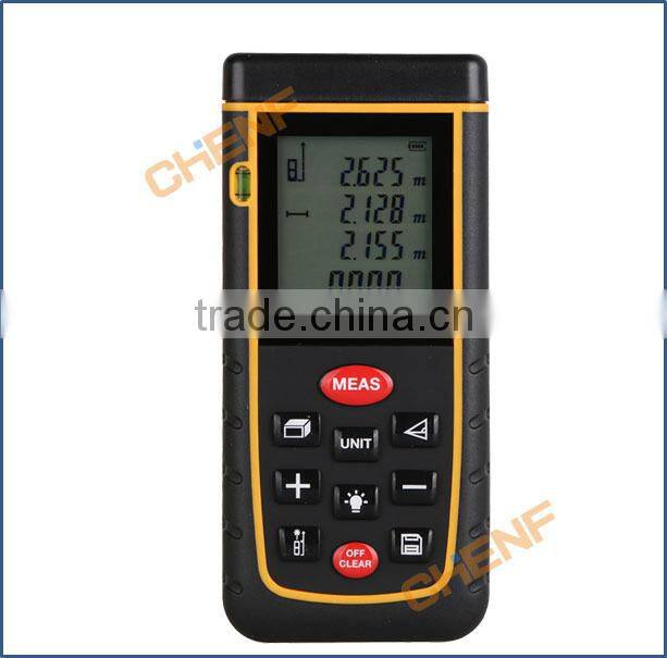 New Arrival Laser distance meter Rangefinder Range finder with Tape Bubble Level measure Area/Volume OEM