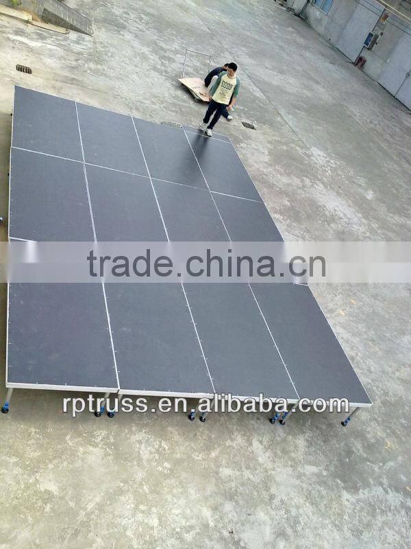 Aluminum working stage with line array