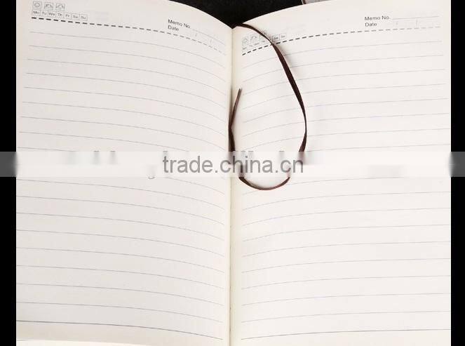 2016 pu pvc leather notebook agenda and pen gift set