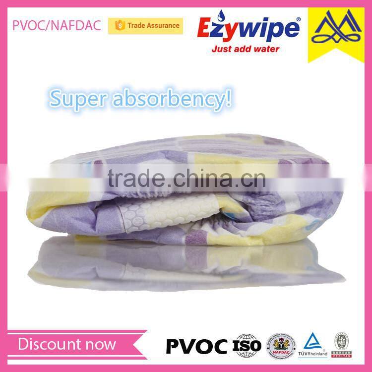 2016 cloth-like film super absorbency baby diaper, good baby nappy, new baby diaper