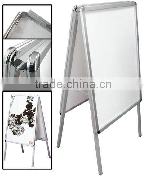 Fashion Design Picture Frame Stand Aluminum Frame Floor Display Stand