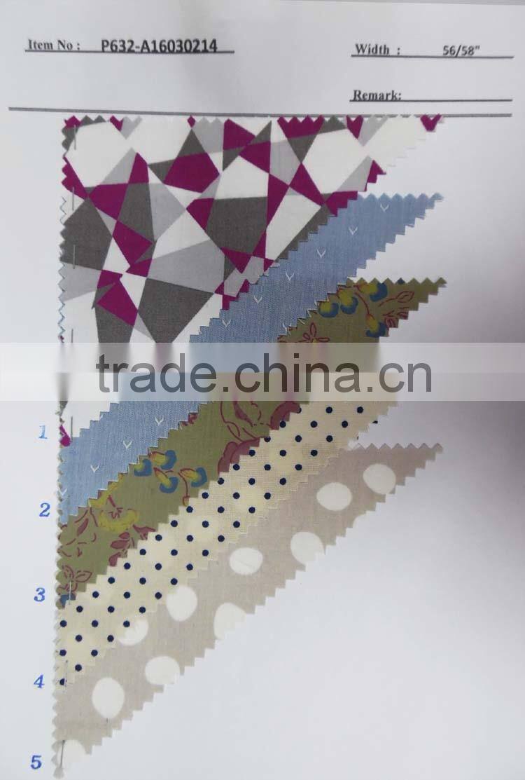 women cotton printed shirting fabrics stocklot P634-A16030215
