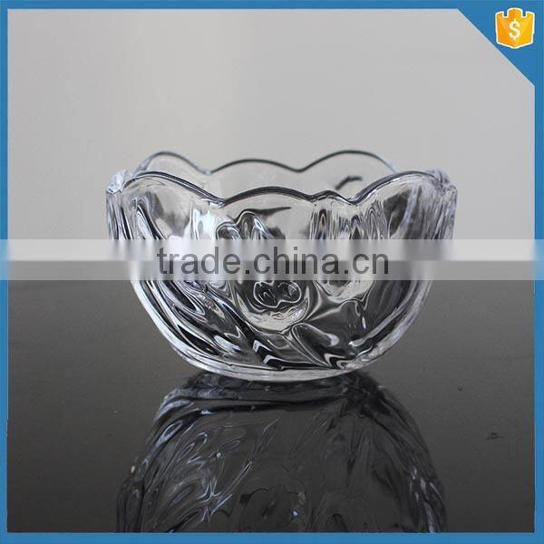 pressed punch glass crystal bowl engraved flower crystal fruit bowl