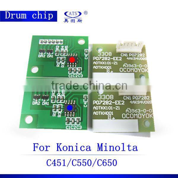 Compitable reset toner and drum cartridge chip C451 550 650 for Konica Minolta Bizhub