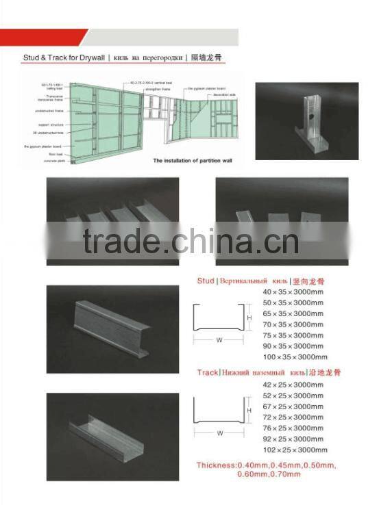 Drywall metal stud with good quality