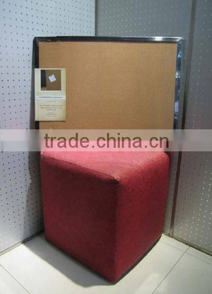 Plastic framed cork bulletin board