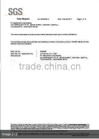 Eco-Friendly Retail Rectangular White Paper Doily