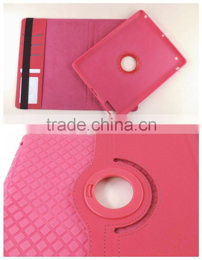 Kickstand 360 degree rotation PU TPU cover for ipad pro case wholesale
