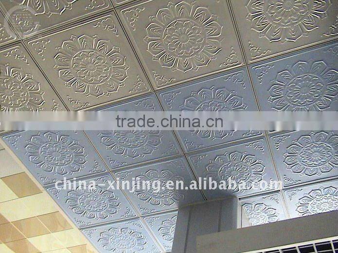 (new product) square metal ceiling tile/lotus pattern