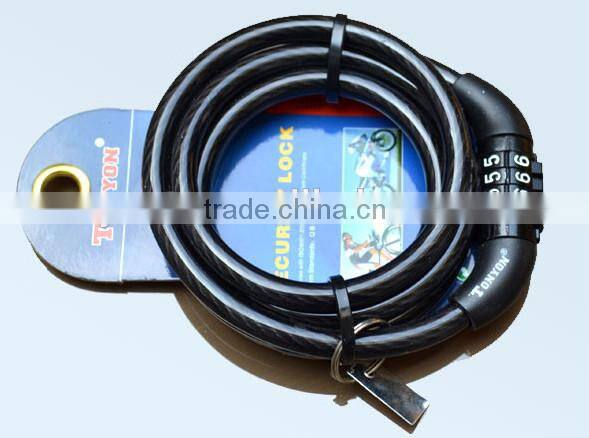 Hot sale portable lock anti-theft lock cable lock for mountain bicycle