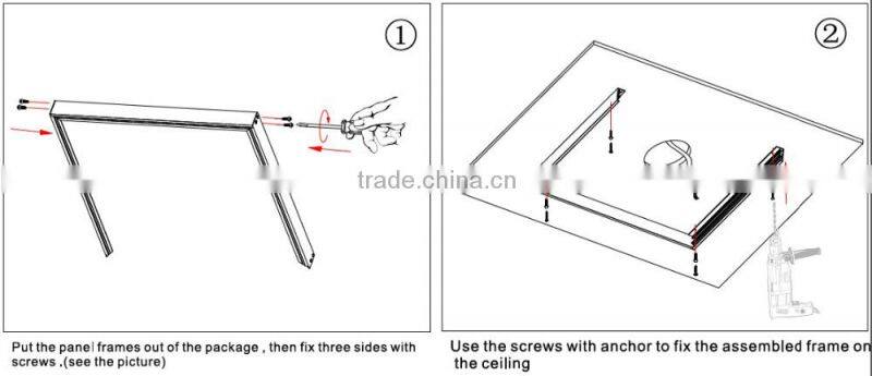 sensor dimmable 5 years CE ROHS VDE led panel light 62x62