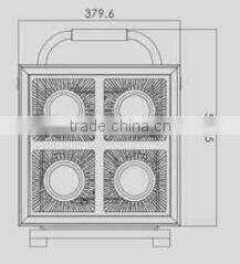 2016 America Hotsale Stadium Use Mobile Charging 4*1 Square led Flood Lamp