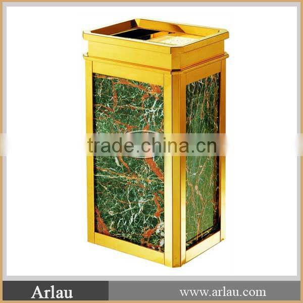 Indoor high quality steel yellow dustbin
