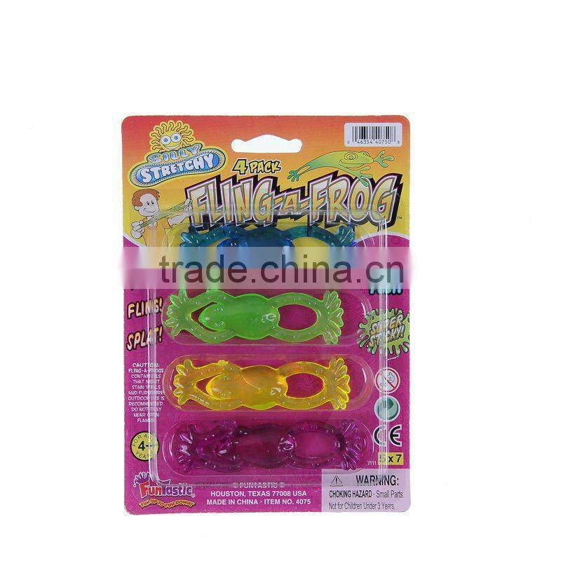 Promotional Sticky Slingshot frog toys for kids