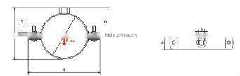 872 stainless steel pipe clamp without rubber