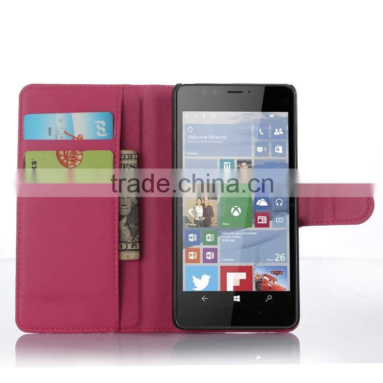 High quality Stand Wallet Lychee Leather flip cover case for nokia lumia 950 paypal accept