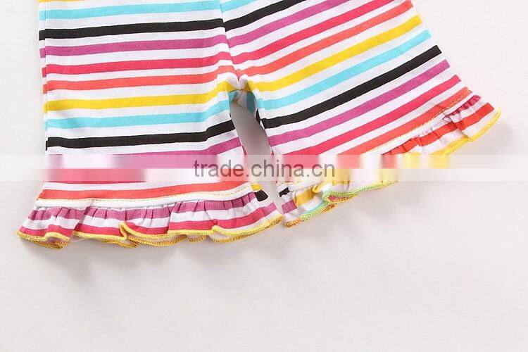 fashion style oem 2pcs european summer girl clothing set