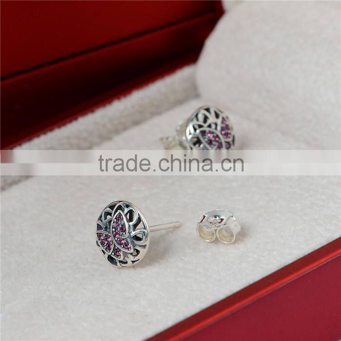 China Factory Made 925 Sterling Silver Jewelry Wholesale Top Design Earring