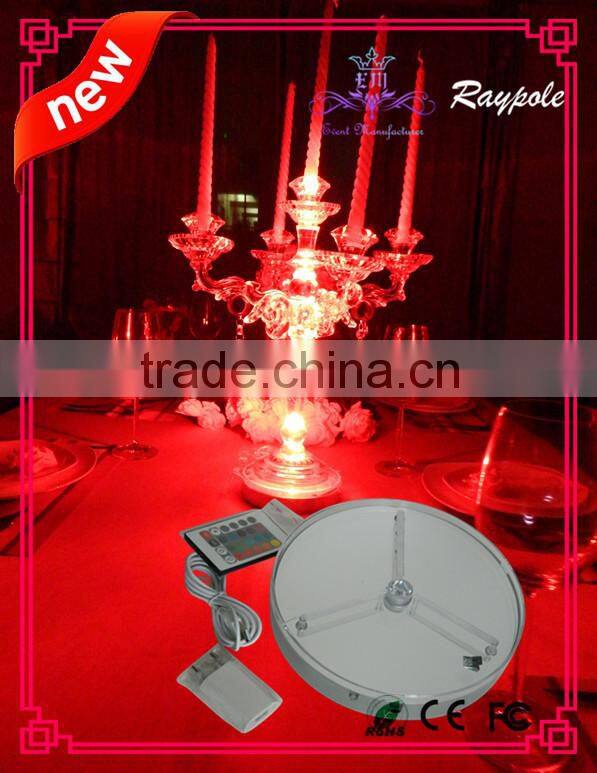 8 inch tall wedding centerpiece vase light base/RGB led centerpiece light for wedding party decoration