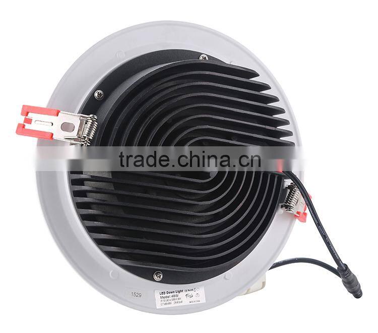 Diameter 165~185mm led downlight 36w cutout hole 185mm downlight 6 inch