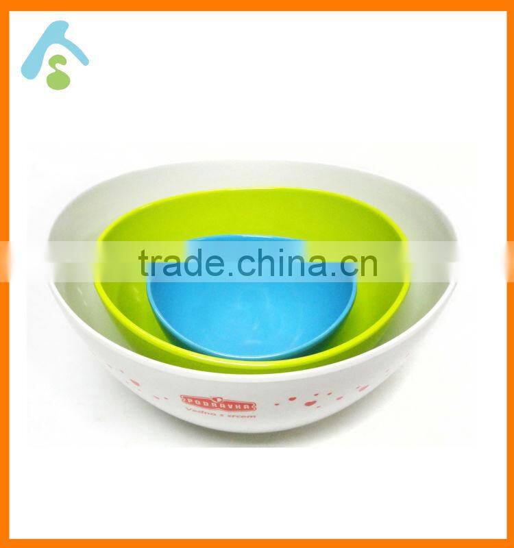 Melamine round Salad Bowls set popular in Europe & the USA for home