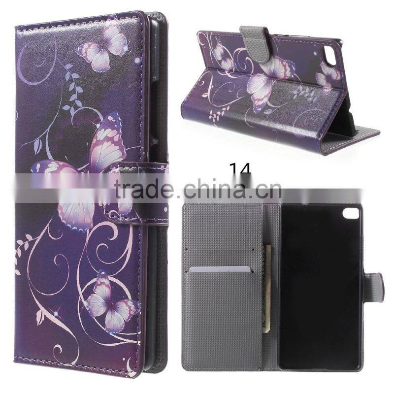 The series of restoring ancient ways Leather Cover for Huawei Ascend P8 with Card Slots,case for Huawei P8,case for Huawei P8