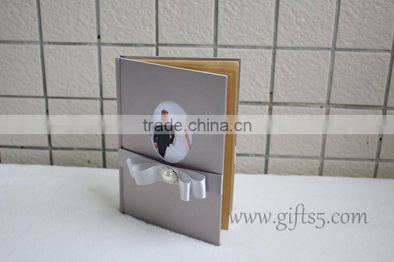 Wedding guest books wiht Silk Covor