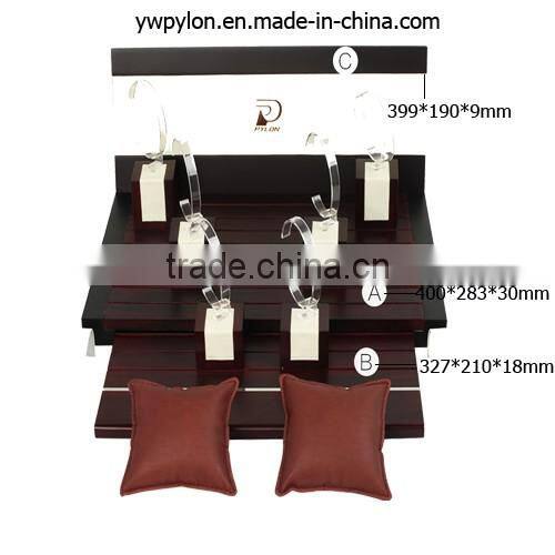 Cosmetic display stand for bangle and necklace in velvet material