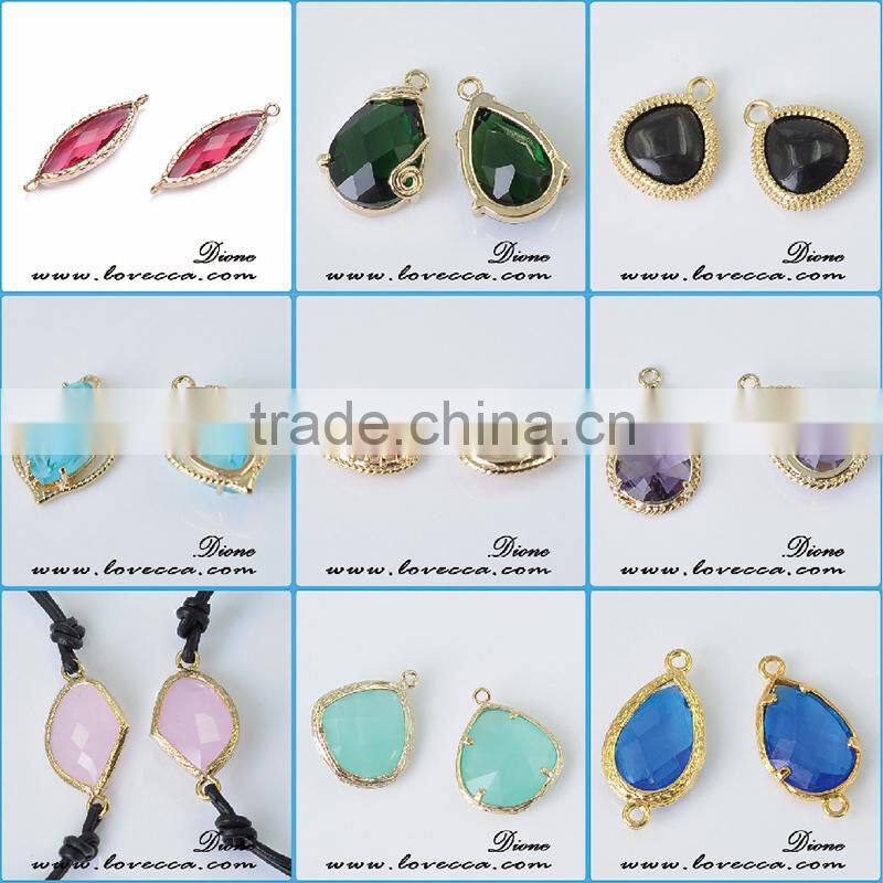 Latest designs women fashion jewelry blue teardrop earring crystal pendant