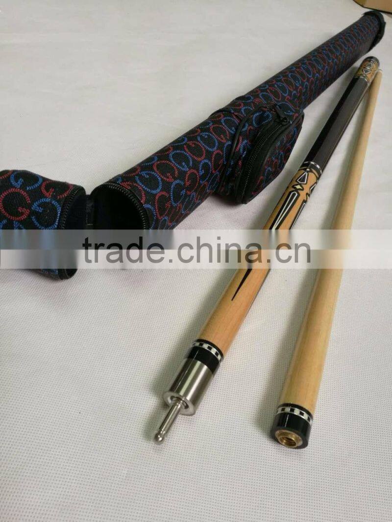 57 inch High quality Maple wood 1/2 joint billiard cue set with cue bag/ Billiard cue set/ Billiard cue bag/ Factory promotion