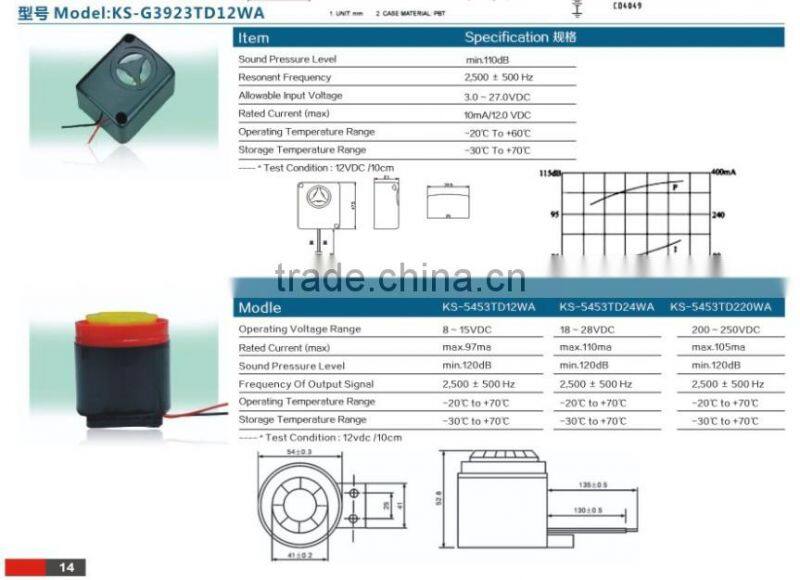 120DB buzzer speaker for motocycle