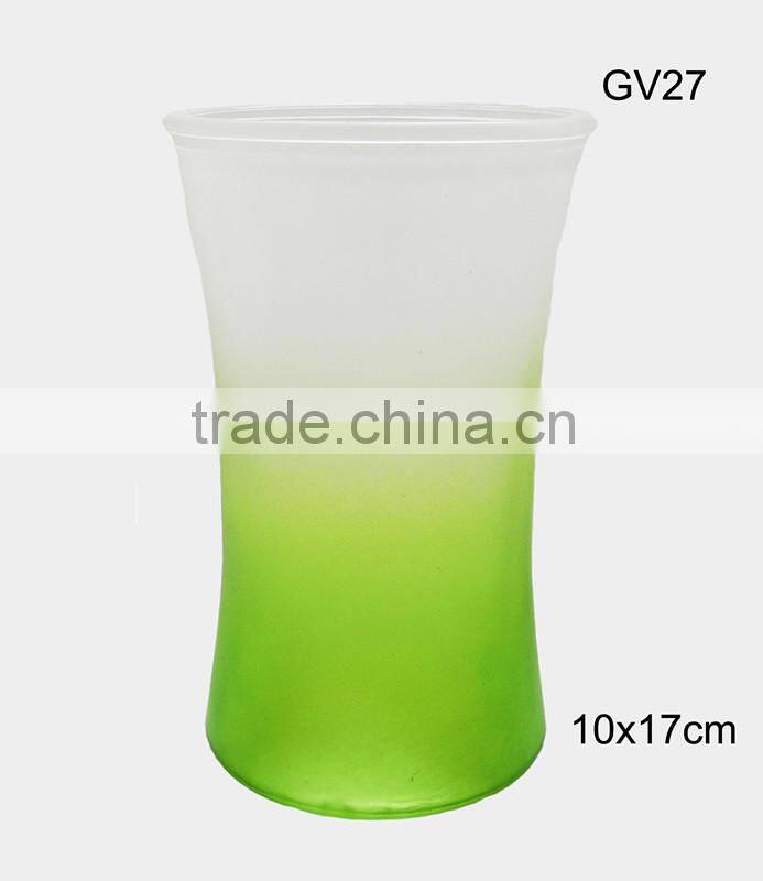 Wholesale stocked decorate glass vase flower