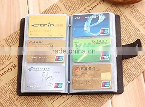 Customized design Leather Card Id Card Business Card Holder Case Book