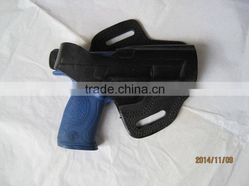 gun horizontal holster with real leather