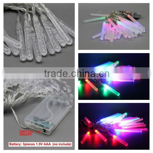 Colorful Christmas decoration,Battery operated led christmas string ice lights
