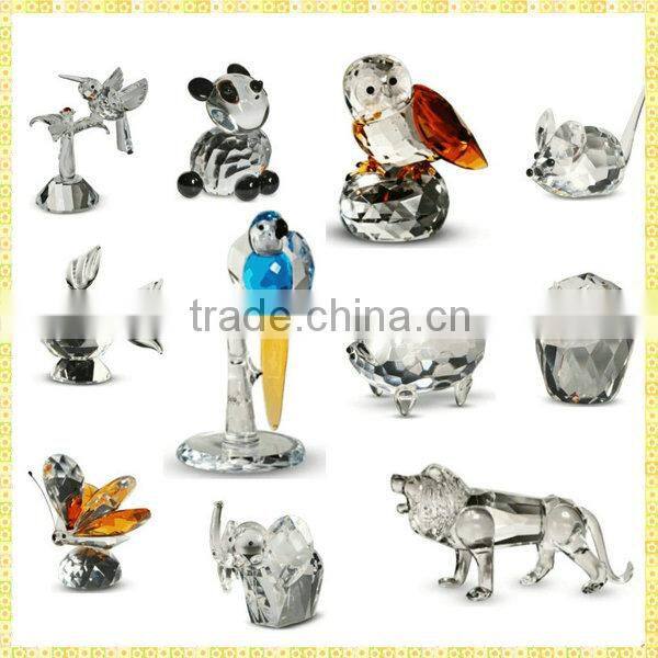 Elegant Engraving Colors Crystal Owl For Holiday Cooperation Gifts