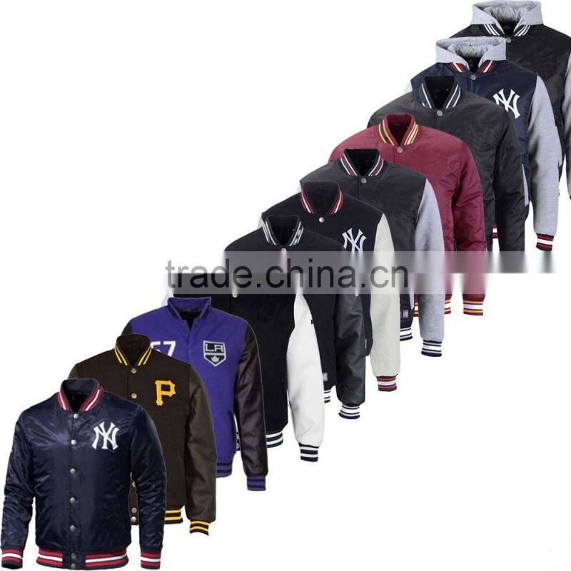 American Baseball Jackets, varsity jackets wool with leather