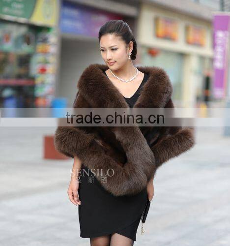 MK001 new style mink fur shawl