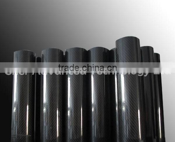 Carbon fiber & fiberglass hybrid telescopic tube