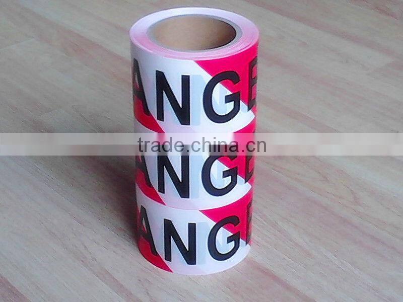 Hot sales! Safety warning red/white stripes tape