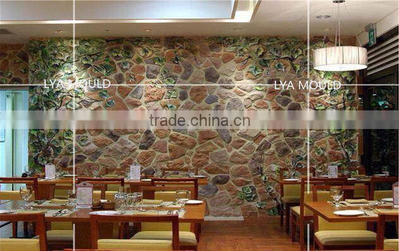 100% silicon raw material artificial stone molds for making wall artificial stone