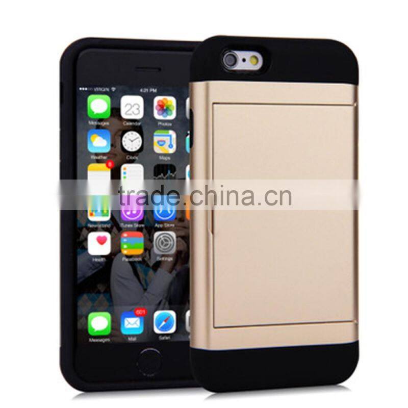 Korea fresh design Candy Color phone case for iphone 6 6s 7 plus tpu pc with card