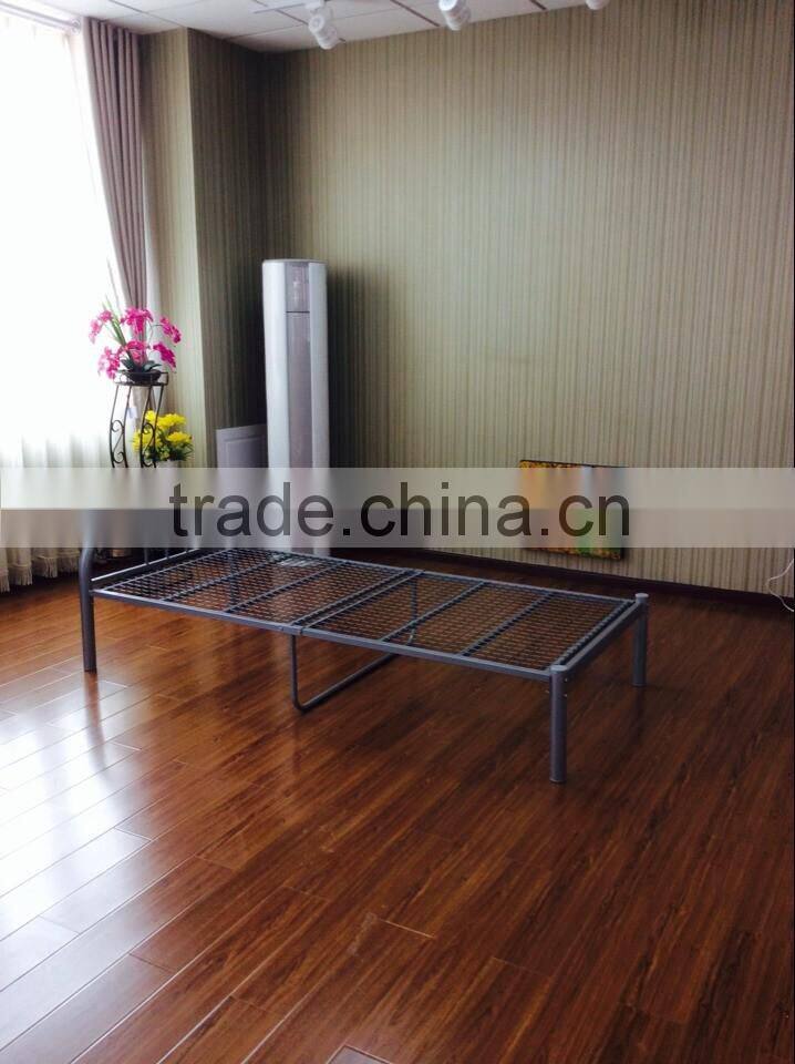 silver grey twin size metal bed frame