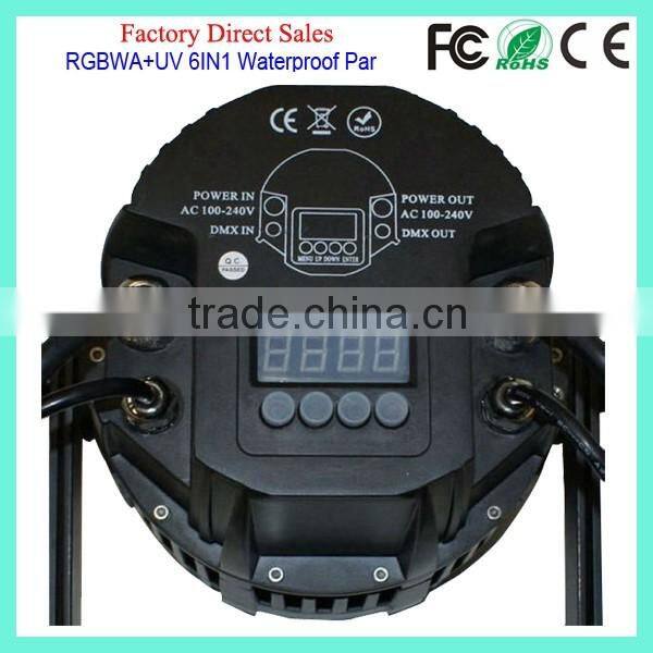18*18Watt Blizzard Light DMX Wash Tough Par Hexa IP65 Rated 18*18W RGBWAUV 6IN1 Outdoor Rainproof Waterproof LED Par Can Light