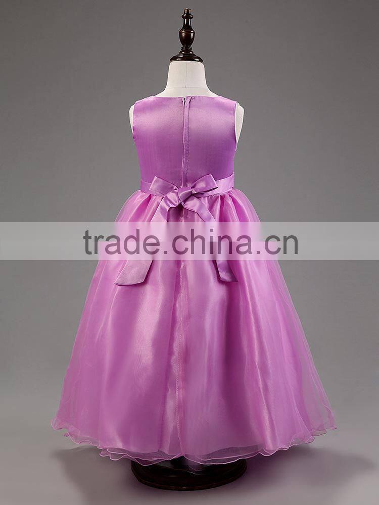 Beautiful Baby Girls Kids Wedding Princess Flower Girl Dresses Kids Wedding Party Dress Sleeveless Lace Flower Girl Dress