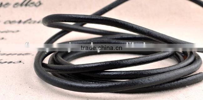 Factory Outlets OEM 10mm Black Round Leather Cord