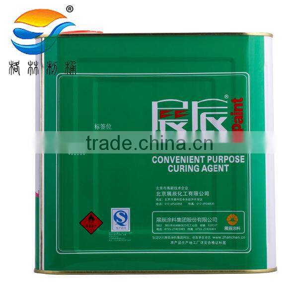 10L cube plastic lid tin can