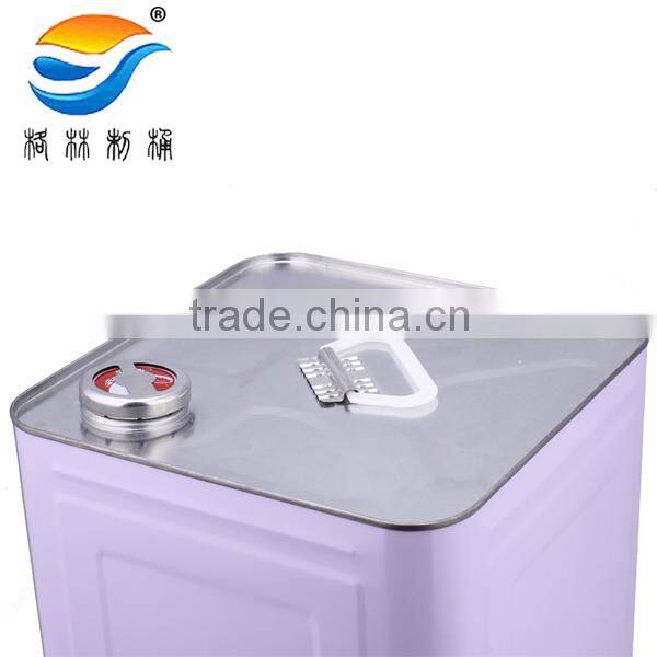 18L square tinplate pail for chemical products