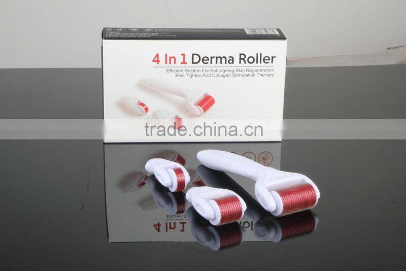 1200/720/300 Pins 4 in 1 dermaroller Titanium Micro Derma ROLLER