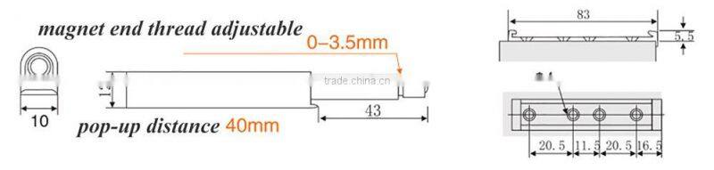 Push to Open Latch Kitchen Cabinet Magnetic Door Buffer Soft Closer